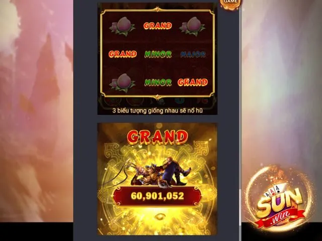 Giao diện tiệc bàn đào tranh Jackpot siêu khủng