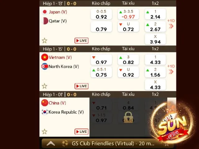 Sự thay đổi tỷ lệ ODDS trong khi cá cược
